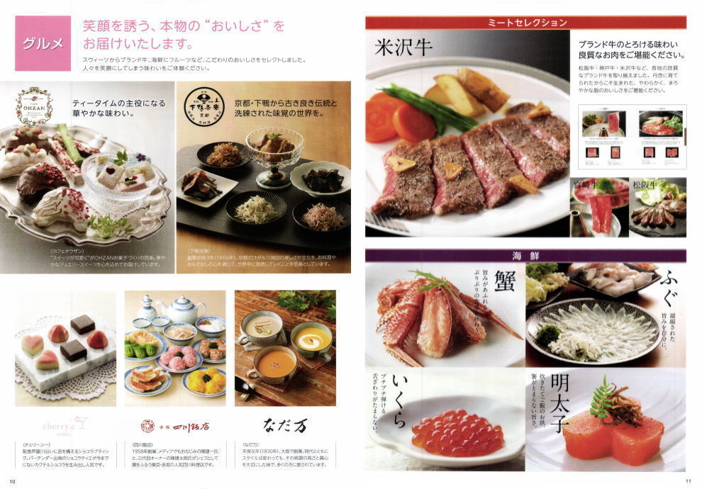 カタログギフト カタログチョイス掲載内容紹介
