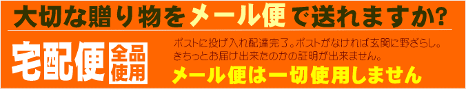 カタログギフトはメール便を使いません。