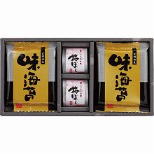 ●ハコ約17×33.5×4.3cm・重量=約280g●有明海産味付海苔(8切8枚)×4・一粒梅干し×2【小麦・えび】
