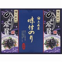 ●ハコ約33×25×5cm・重量=約430g●大森屋味付のり(8切8枚×2袋)×1・大森屋のり茶漬(5.4g×4袋)×2【小麦・えび】