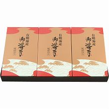 ●ハコ約43.5×24×4.3cm・重量=約470g●味付海苔全形12枚分(8切32枚×3)【えび】
